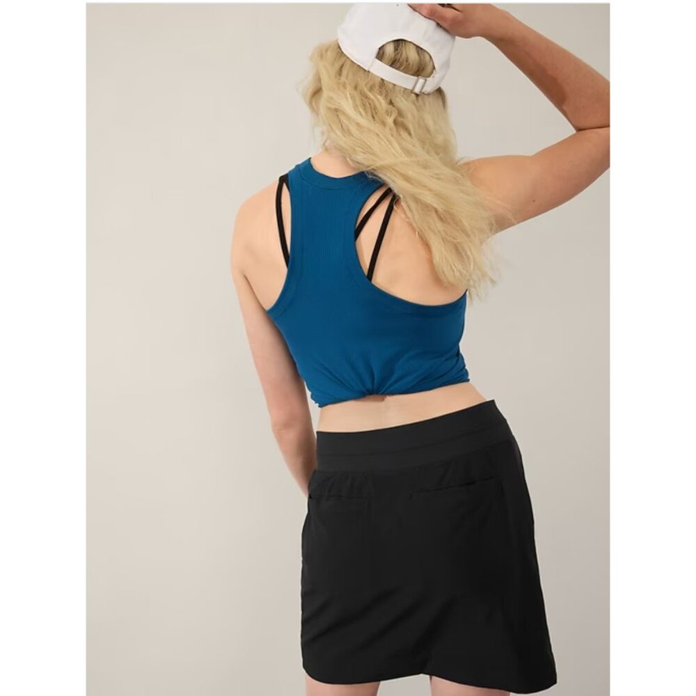 Athleta 12 Brooklyn Mid Rise Skort 16" Size 12 Black - Picture 4 of 6